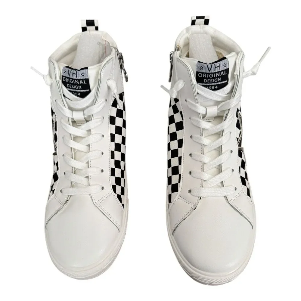 Vintage Havana Lexi Mid top Sneakers Women’s 9 White‎ Checkered Multi